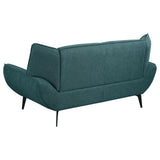 Acton Upholstered Flared Arm Loveseat Teal Blue 511162 - Ella Furniture