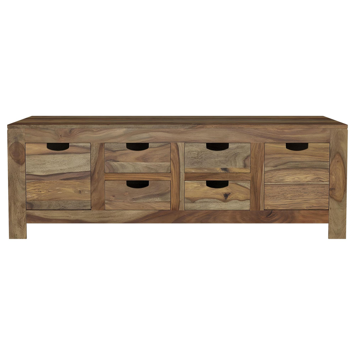 Esther 3-Piece Solid Sheesham Coffee and End Table Set Natural — product image 8
