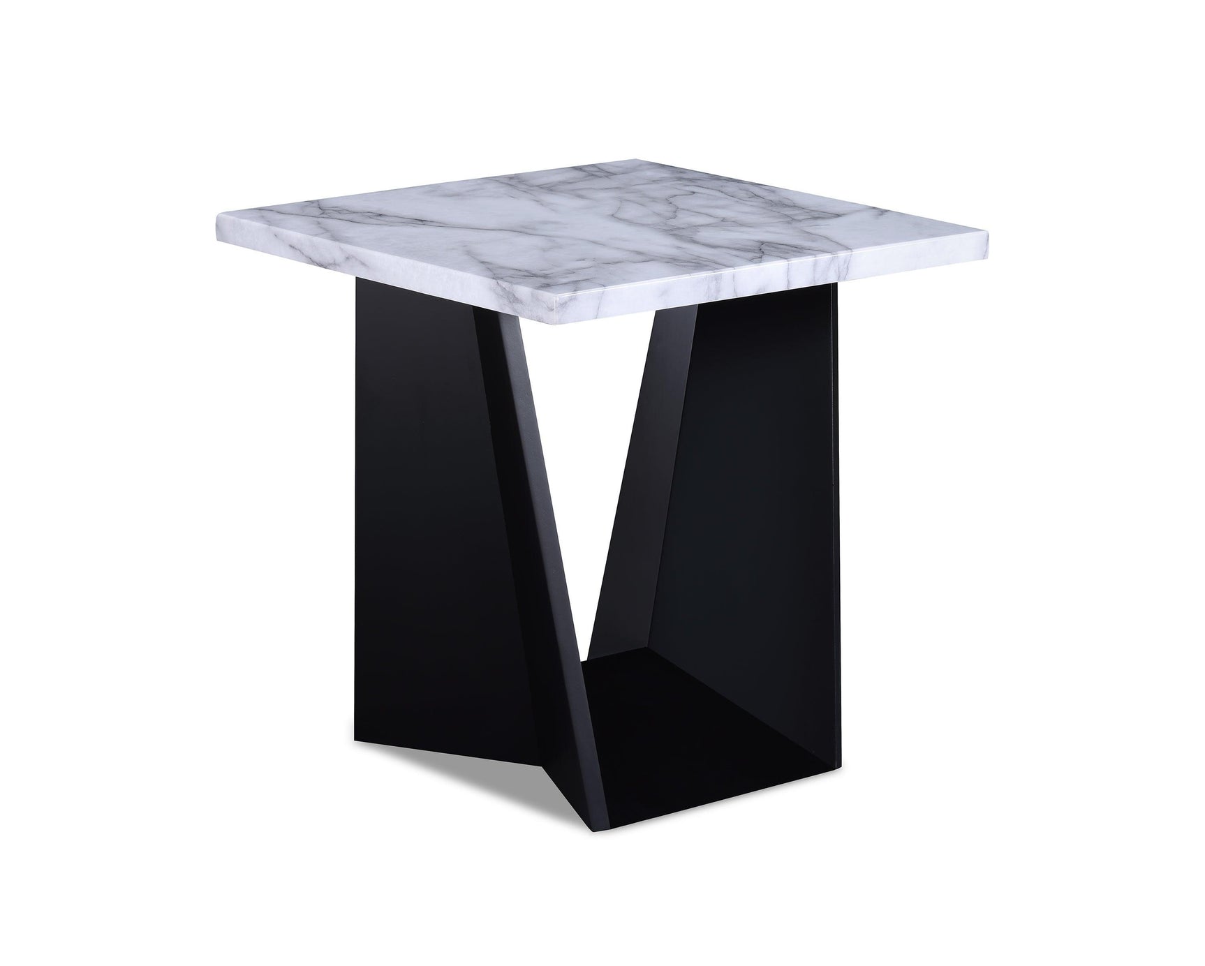 Adea Black/White Modern Contemporary Solid Wood Marble Top Cocktail Group Coffee Table - Ella Furniture