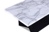 Adea Black/White Modern Contemporary Solid Wood Marble Top Cocktail Group Coffee Table - Ella Furniture