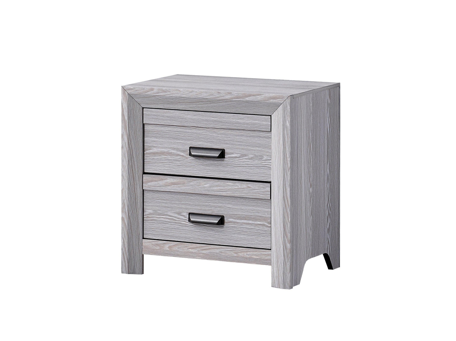 Adelaide Drift Wood Modern Contemporary Solid Wood And Veneers 2-Drawers Nightstand - Ella Furniture