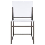 Adino Acrylic Dining Side Chair Clear And Black Nickel (Set Of 2) 121142 - Ella Furniture