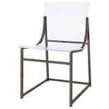 Adino Acrylic Dining Side Chair Clear And Black Nickel (Set Of 2) 121142 - Ella Furniture