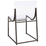 Adino Acrylic Dining Side Chair Clear And Black Nickel (Set Of 2) 121142 - Ella Furniture