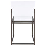 Adino Acrylic Dining Side Chair Clear And Black Nickel (Set Of 2) 121142 - Ella Furniture