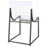 Adino Acrylic Dining Side Chair Clear And Black Nickel (Set Of 2) 121142 - Ella Furniture
