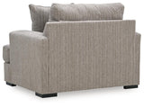 Lofwood Fossil Chenille Oversized Chair — back view