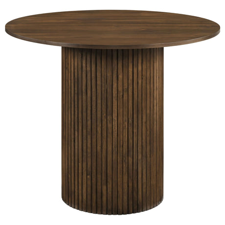 Hamlyn 5-Piece Round Wood Counter Height Dining Set Cream and Walnut — product image 3