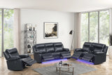 Aiden Black 3-Piece Reclining Set from Ella Furniture
