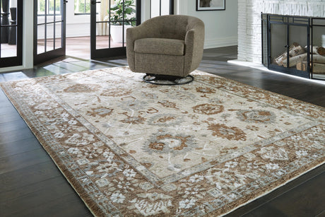 Ainswick Brown/Beige/Gray Memory Foam Large Rug from Ella Furniture