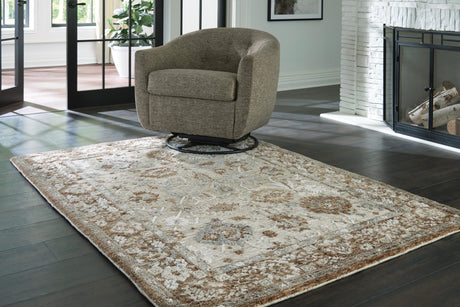 Ainswick Brown/Beige/Gray Memory Foam Medium Rug from Ella Furniture