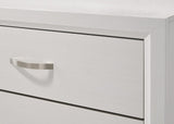 Akerson Chest Chalk, Contemporary Sleek And Modern Wood, Metal 5 Drawers - Ella Furniture
