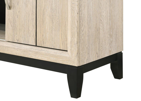 Akerson Chest Drift Wood, Contemporary Sleek And Modern Wood, Metal 5 Drawers - Ella Furniture