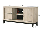 Akerson Chest Drift Wood, Contemporary Sleek And Modern Wood, Metal 5 Drawers - Ella Furniture