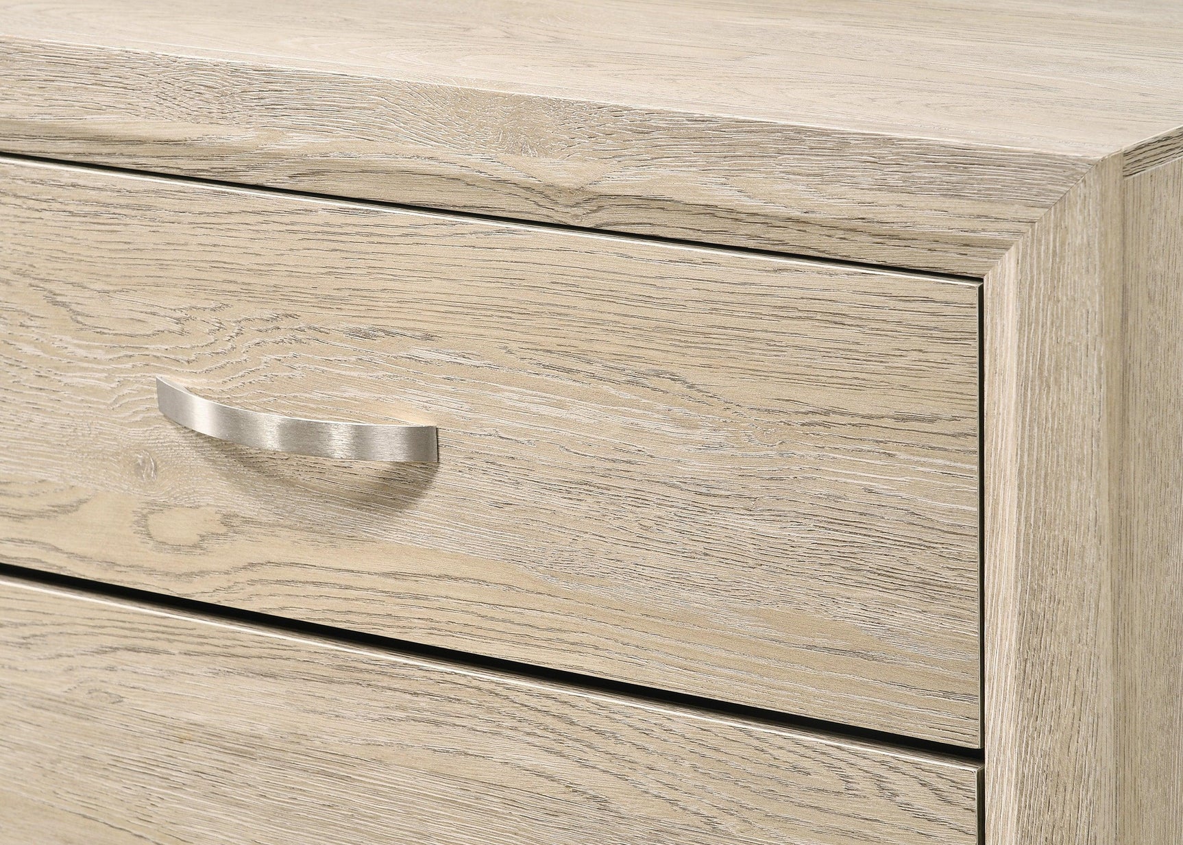 Akerson Chest Drift Wood, Contemporary Sleek And Modern Wood, Metal 5 Drawers - Ella Furniture
