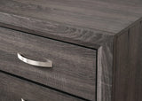 Akerson Chest Gray, Contemporary Sleek And Modern Wood, Metal 5 Drawers - Ella Furniture