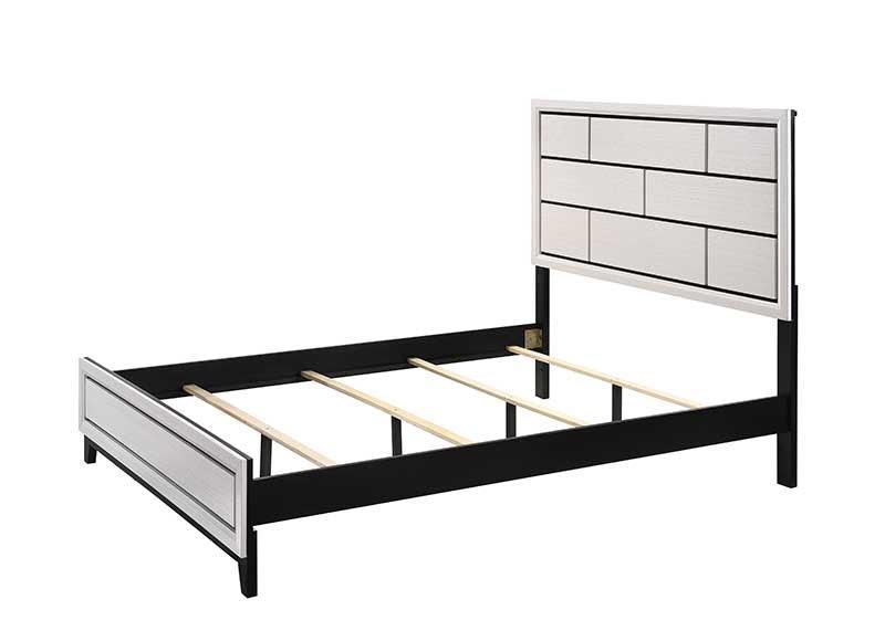 Akerson White/Black Modern Contemporary Solid Wood And Veneers Storage Tv Stand - Ella Furniture