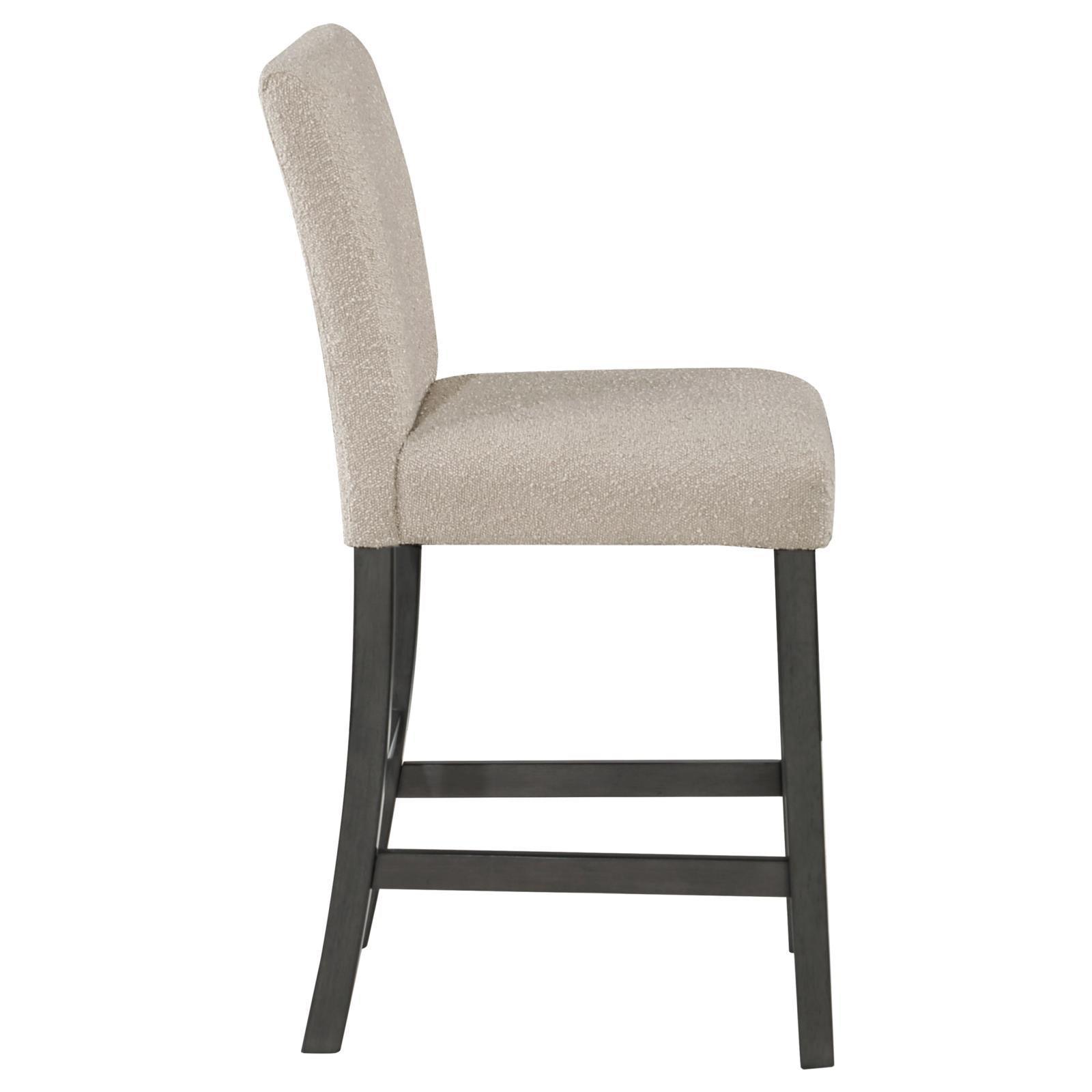 Alba Boucle Upholstered Counter Height Dining Chair Beige And Charcoal Grey (Set Of 2) 123129 - Ella Furniture