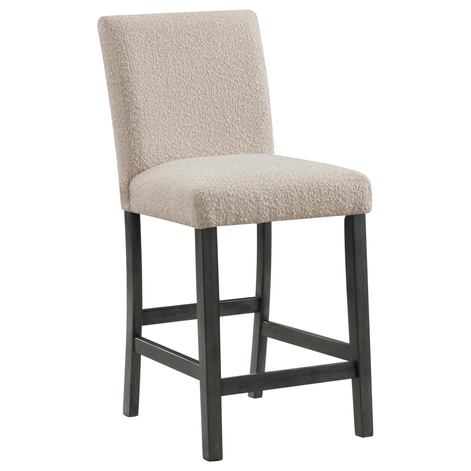 Alba Boucle Upholstered Counter Height Dining Chair Beige And Charcoal Grey (Set Of 2) 123129 - Ella Furniture