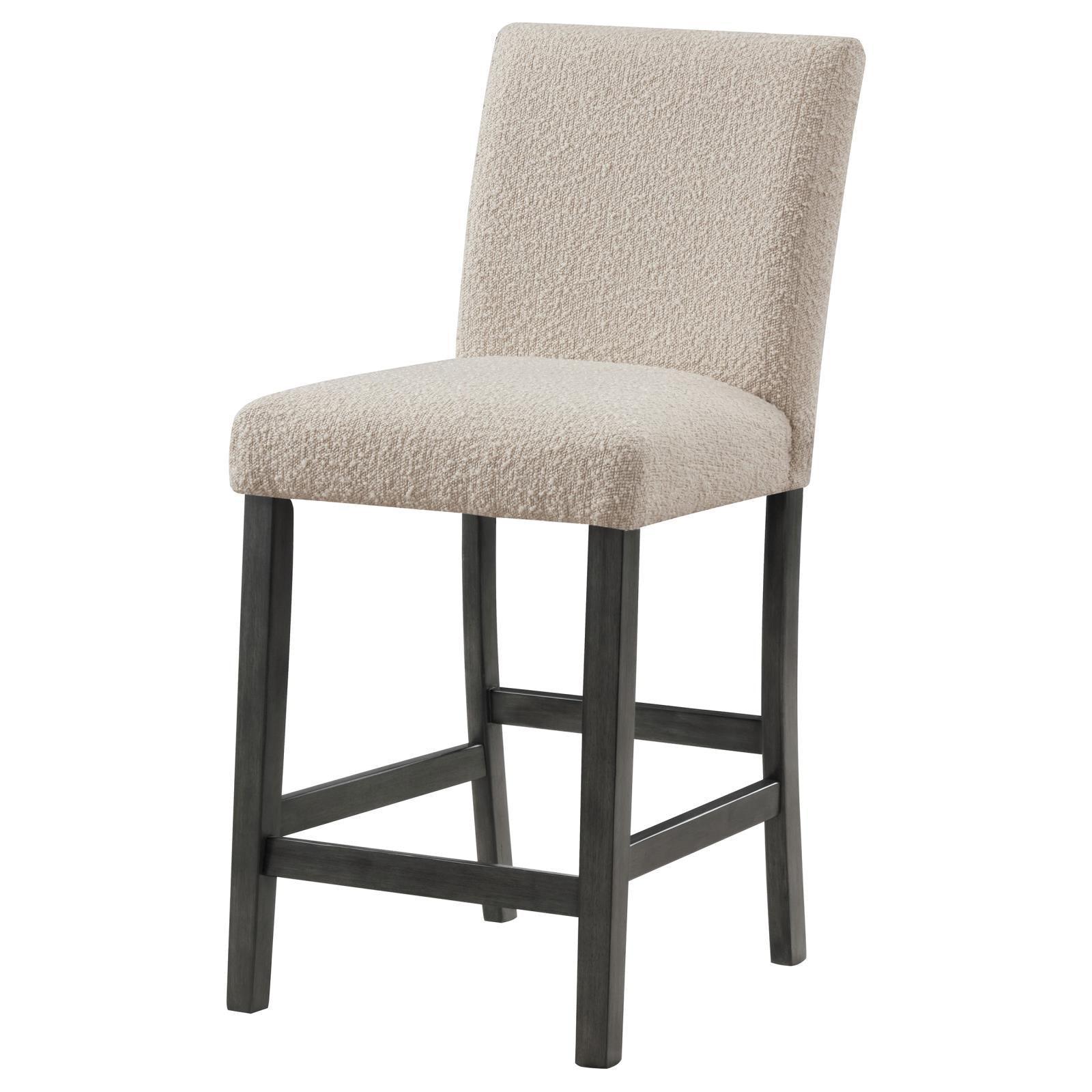 Alba Boucle Upholstered Counter Height Dining Chair Beige And Charcoal Grey (Set Of 2) 123129 - Ella Furniture