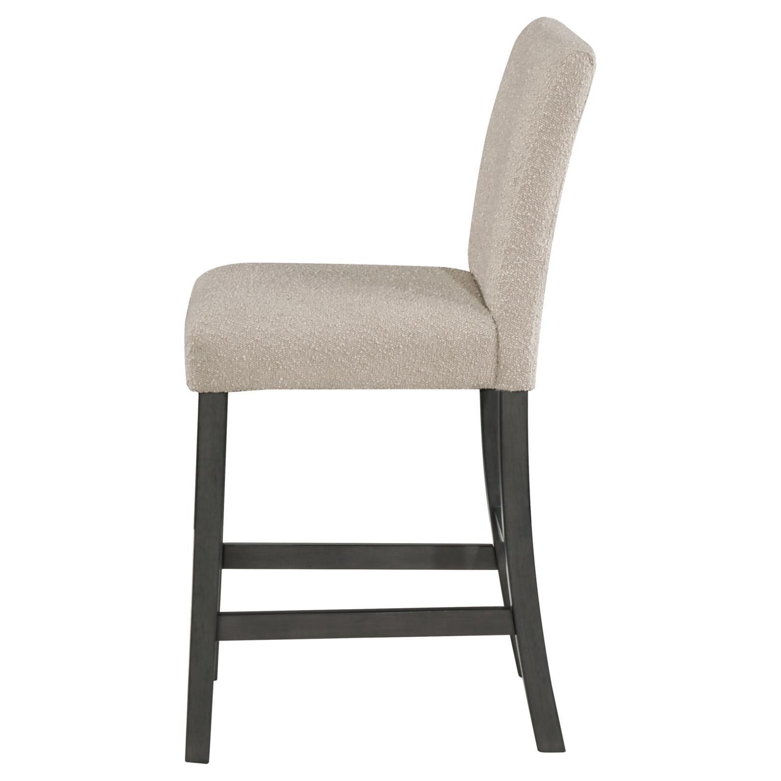 Alba Boucle Upholstered Counter Height Dining Chair Beige And Charcoal Grey (Set Of 2) 123129 - Ella Furniture