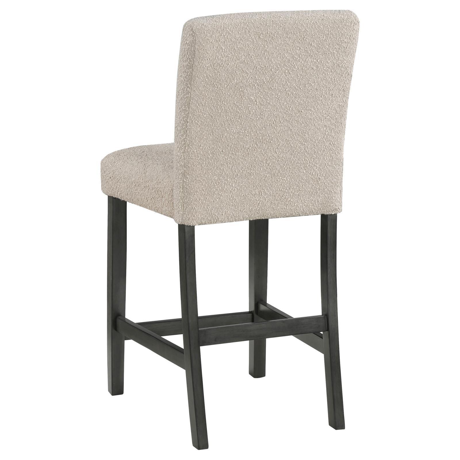 Alba Boucle Upholstered Counter Height Dining Chair Beige And Charcoal Grey (Set Of 2) 123129 - Ella Furniture