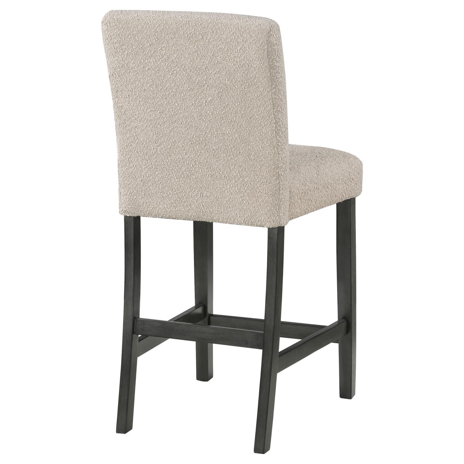 Alba Boucle Upholstered Counter Height Dining Chair Beige And Charcoal Grey (Set Of 2) 123129 - Ella Furniture