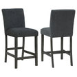 Alba Boucle Upholstered Counter Height Dining Chair Black And Charcoal Grey (Set Of 2) 123139 - Ella Furniture
