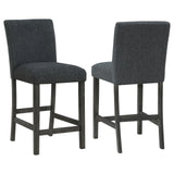 Alba Boucle Upholstered Counter Height Dining Chair Black And Charcoal Grey (Set Of 2) 123139 - Ella Furniture