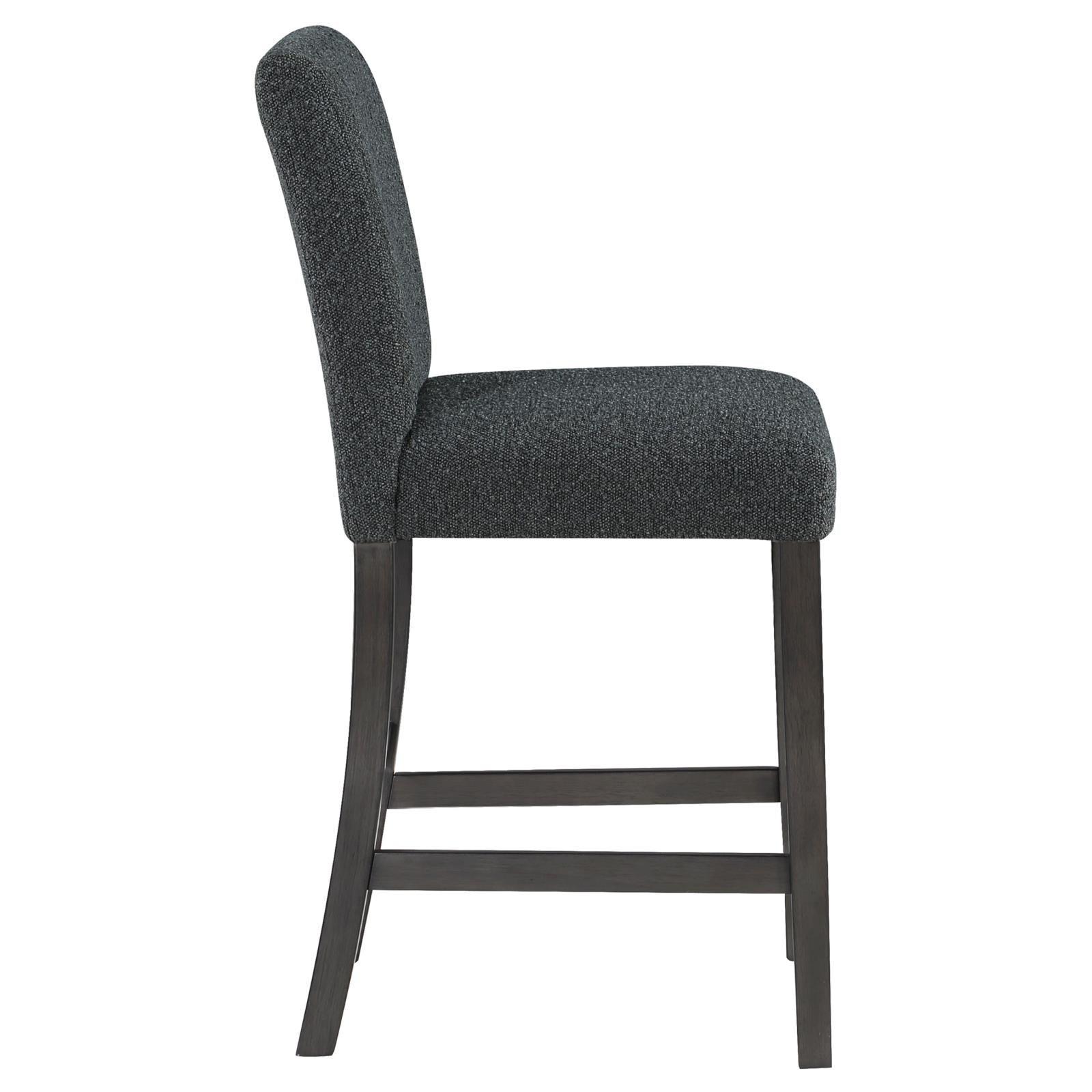 Alba Boucle Upholstered Counter Height Dining Chair Black And Charcoal Grey (Set Of 2) 123139 - Ella Furniture