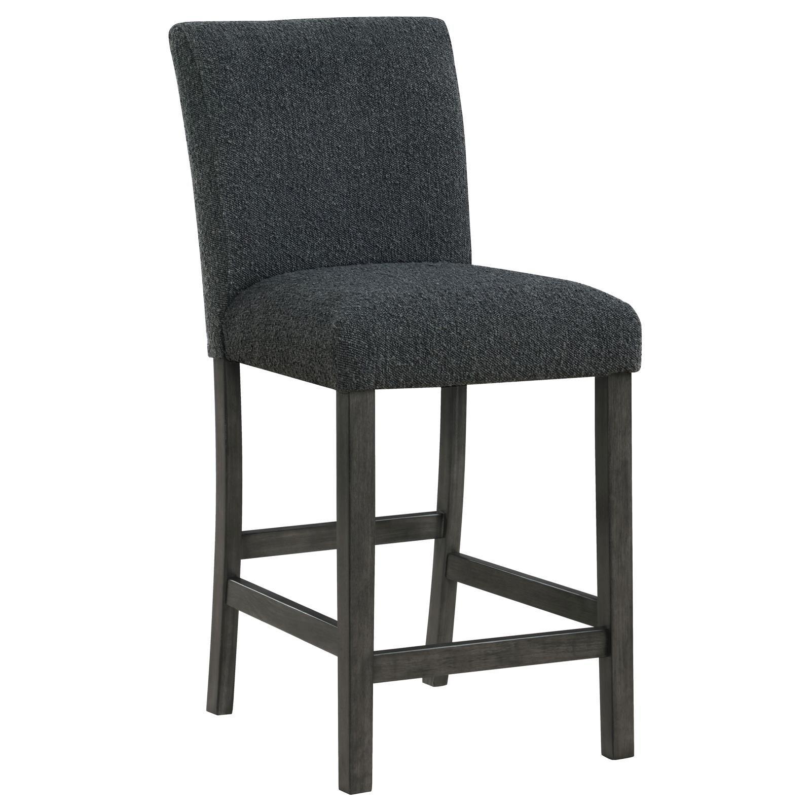 Alba Boucle Upholstered Counter Height Dining Chair Black And Charcoal Grey (Set Of 2) 123139 - Ella Furniture