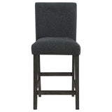 Alba Boucle Upholstered Counter Height Dining Chair Black And Charcoal Grey (Set Of 2) 123139 - Ella Furniture