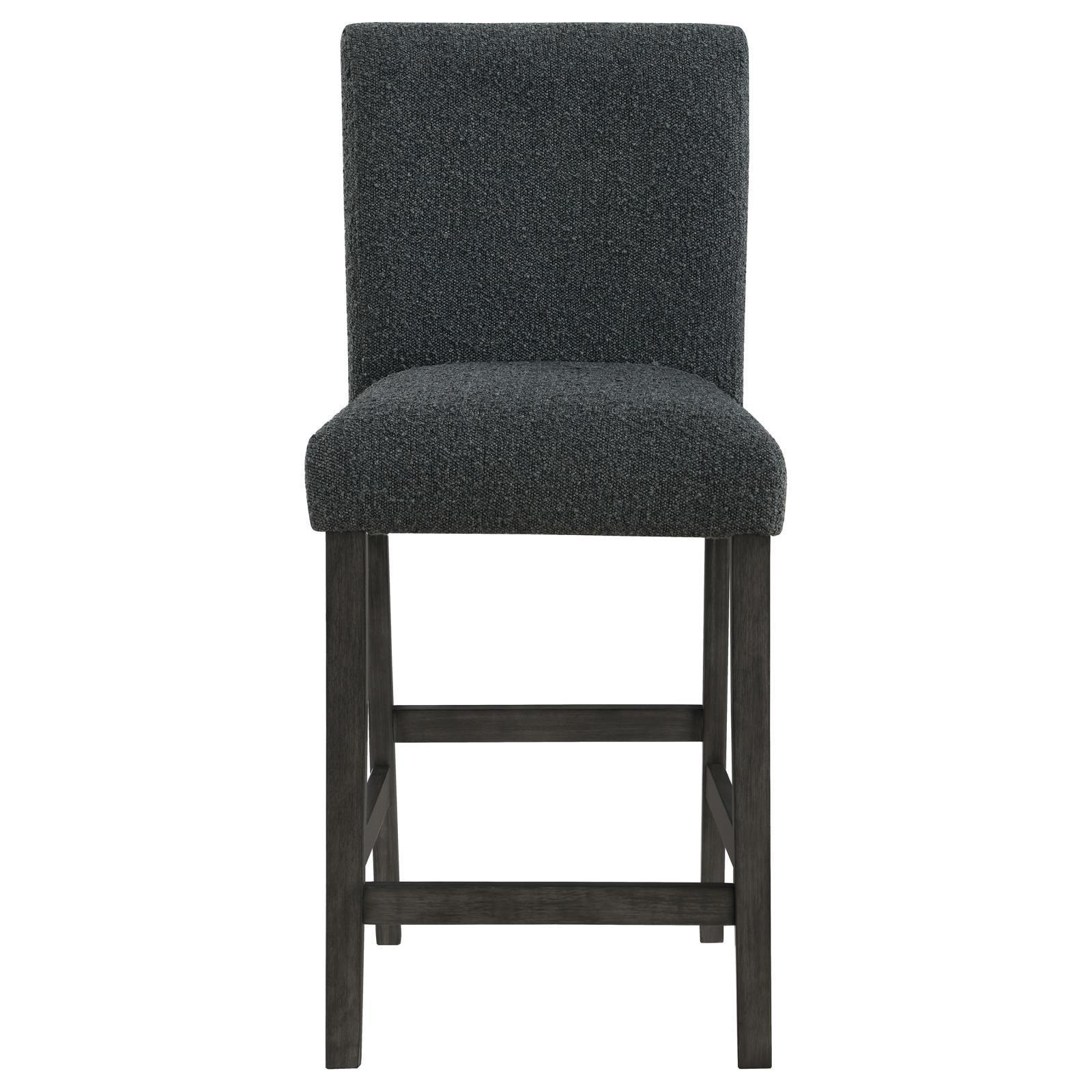 Alba Boucle Upholstered Counter Height Dining Chair Black And Charcoal Grey (Set Of 2) 123139 - Ella Furniture