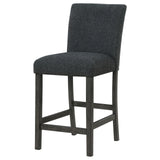 Alba Boucle Upholstered Counter Height Dining Chair Black And Charcoal Grey (Set Of 2) 123139 - Ella Furniture