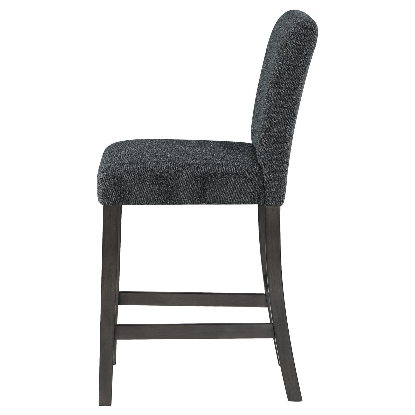 Alba Boucle Upholstered Counter Height Dining Chair Black And Charcoal Grey (Set Of 2) 123139 - Ella Furniture