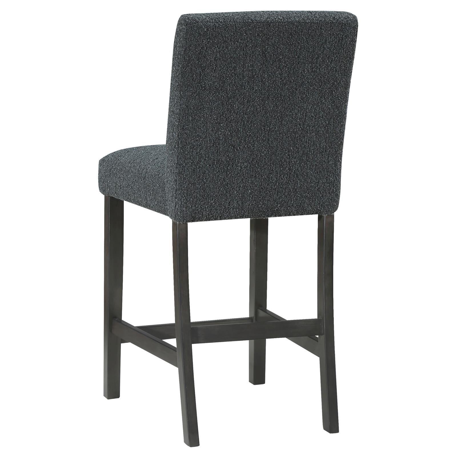 Alba Boucle Upholstered Counter Height Dining Chair Black And Charcoal Grey (Set Of 2) 123139 - Ella Furniture