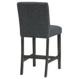 Alba Boucle Upholstered Counter Height Dining Chair Black And Charcoal Grey (Set Of 2) 123139 - Ella Furniture