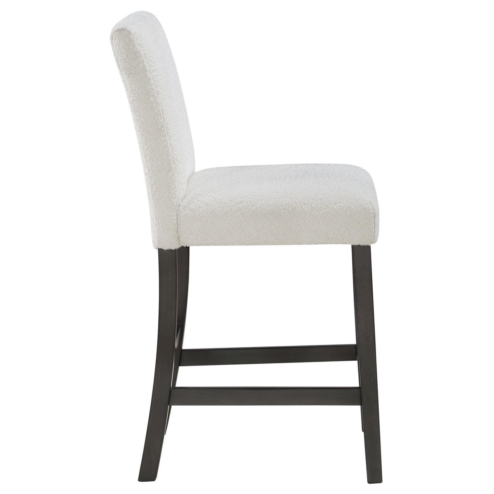 Alba Boucle Upholstered Counter Height Dining Chair White And Charcoal Grey (Set Of 2) 123119 - Ella Furniture