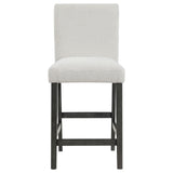 Alba Boucle Upholstered Counter Height Dining Chair White And Charcoal Grey (Set Of 2) 123119 - Ella Furniture