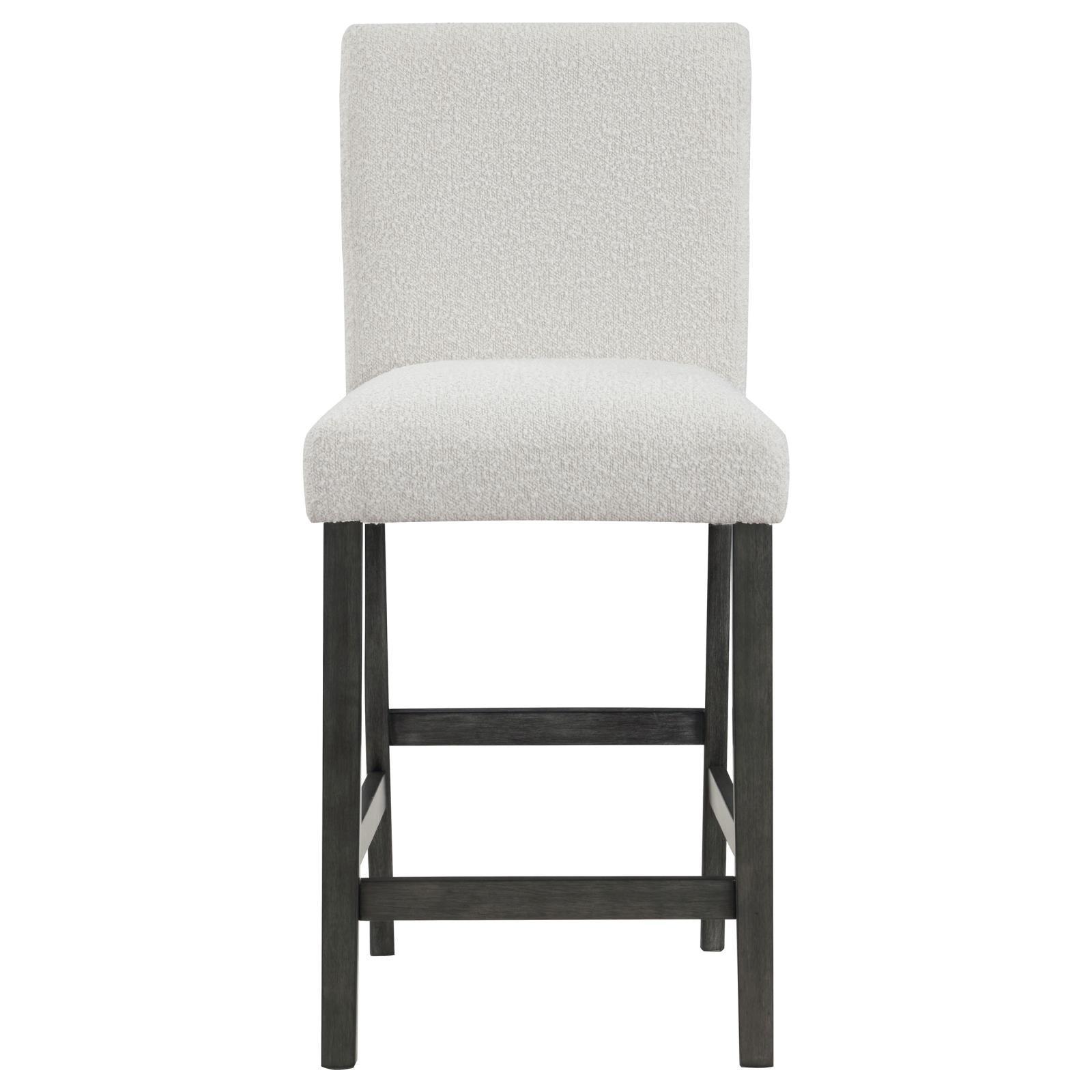 Alba Boucle Upholstered Counter Height Dining Chair White And Charcoal Grey (Set Of 2) 123119 - Ella Furniture