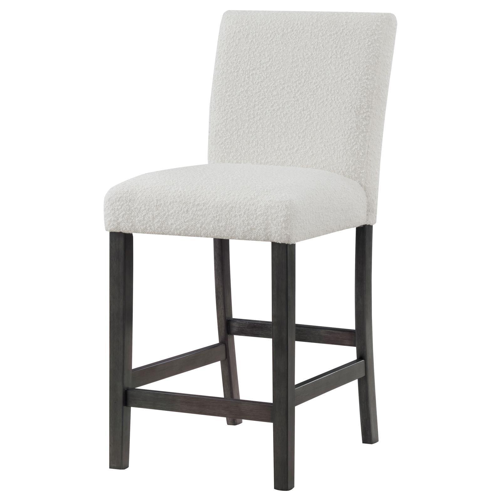 Alba Boucle Upholstered Counter Height Dining Chair White And Charcoal Grey (Set Of 2) 123119 - Ella Furniture
