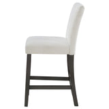 Alba Boucle Upholstered Counter Height Dining Chair White And Charcoal Grey (Set Of 2) 123119 - Ella Furniture