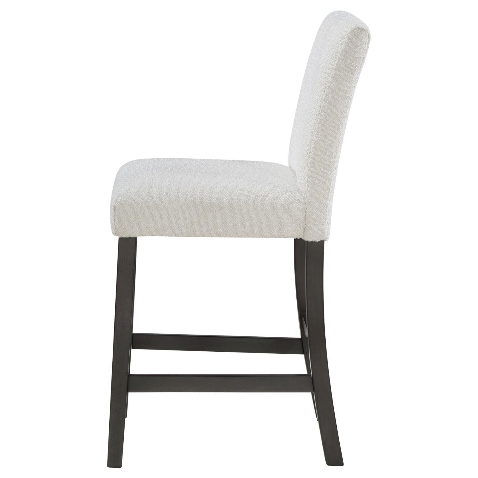 Alba Boucle Upholstered Counter Height Dining Chair White And Charcoal Grey (Set Of 2) 123119 - Ella Furniture