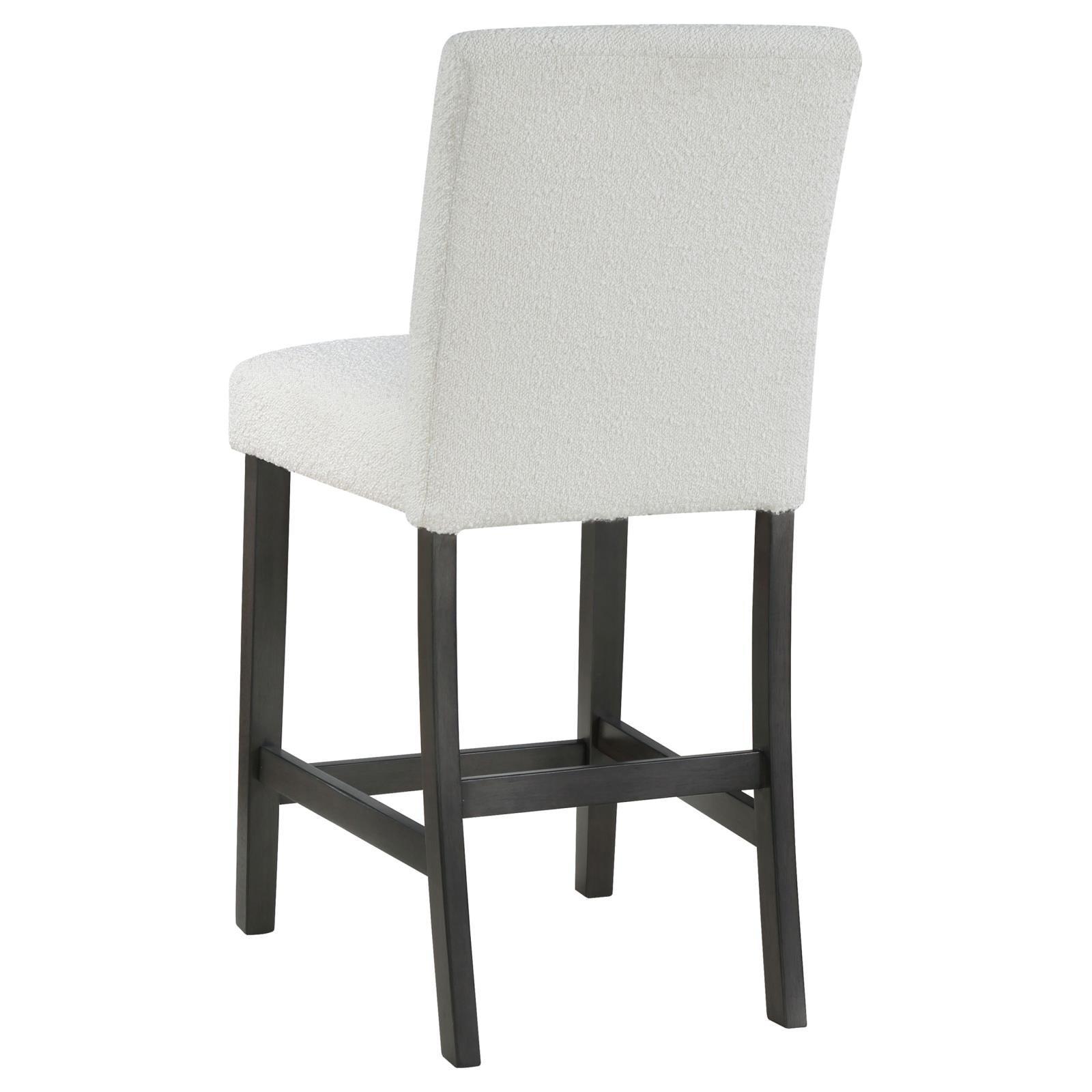 Alba Boucle Upholstered Counter Height Dining Chair White And Charcoal Grey (Set Of 2) 123119 - Ella Furniture
