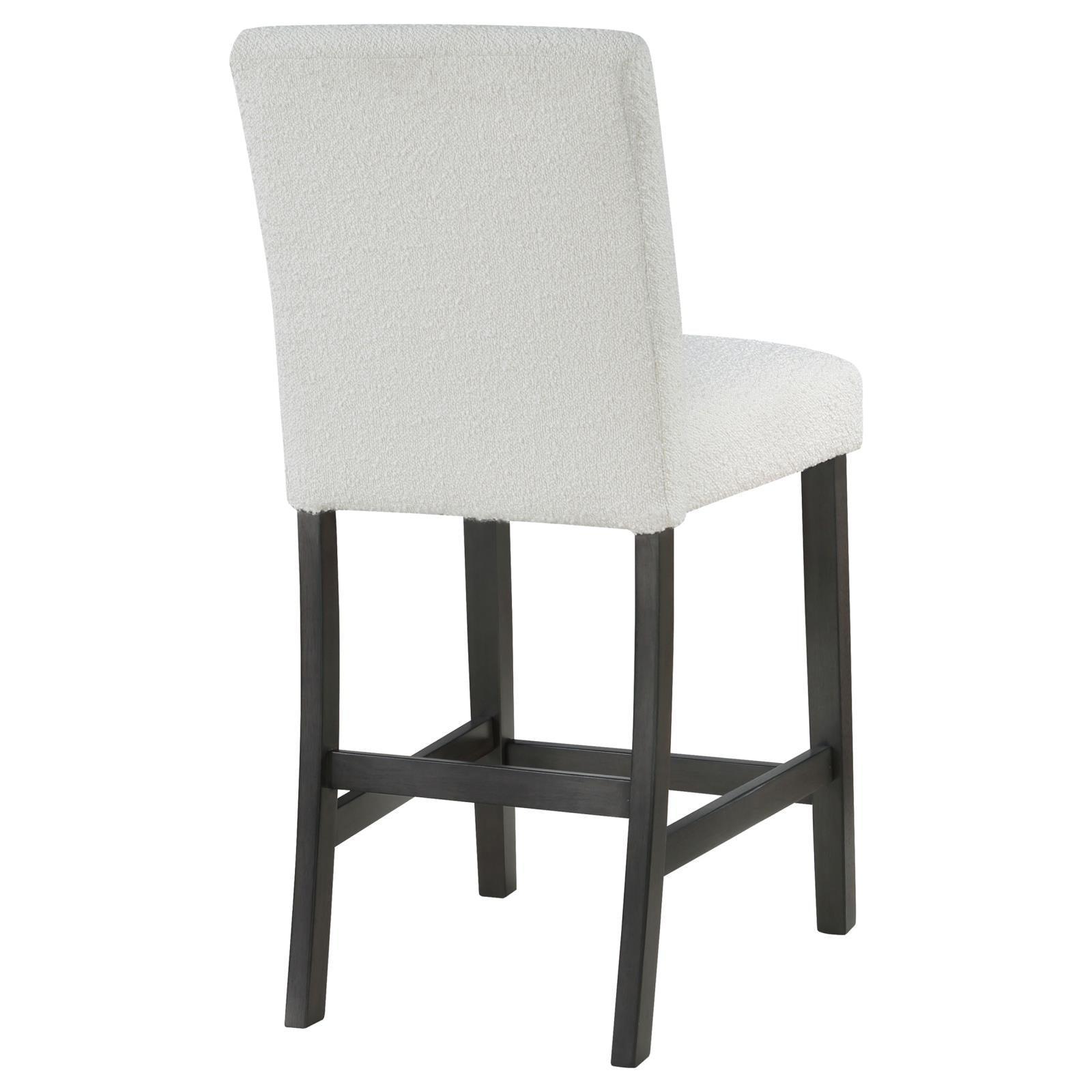 Alba Boucle Upholstered Counter Height Dining Chair White And Charcoal Grey (Set Of 2) 123119 - Ella Furniture