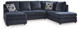 Albar Place Cobalt 2-Piece Sectional - Ella Furniture