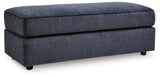 Albar Place Cobalt Chenille Oversized Accent Ottoman - Ella Furniture
