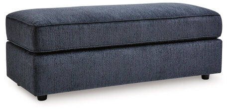 Albar Place Cobalt Chenille Oversized Accent Ottoman - Ella Furniture