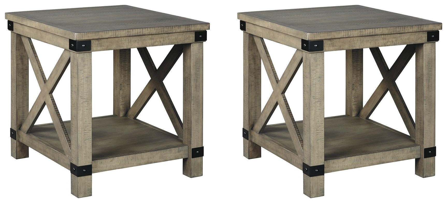 Aldwin Gray 2 End Tables - Ella Furniture