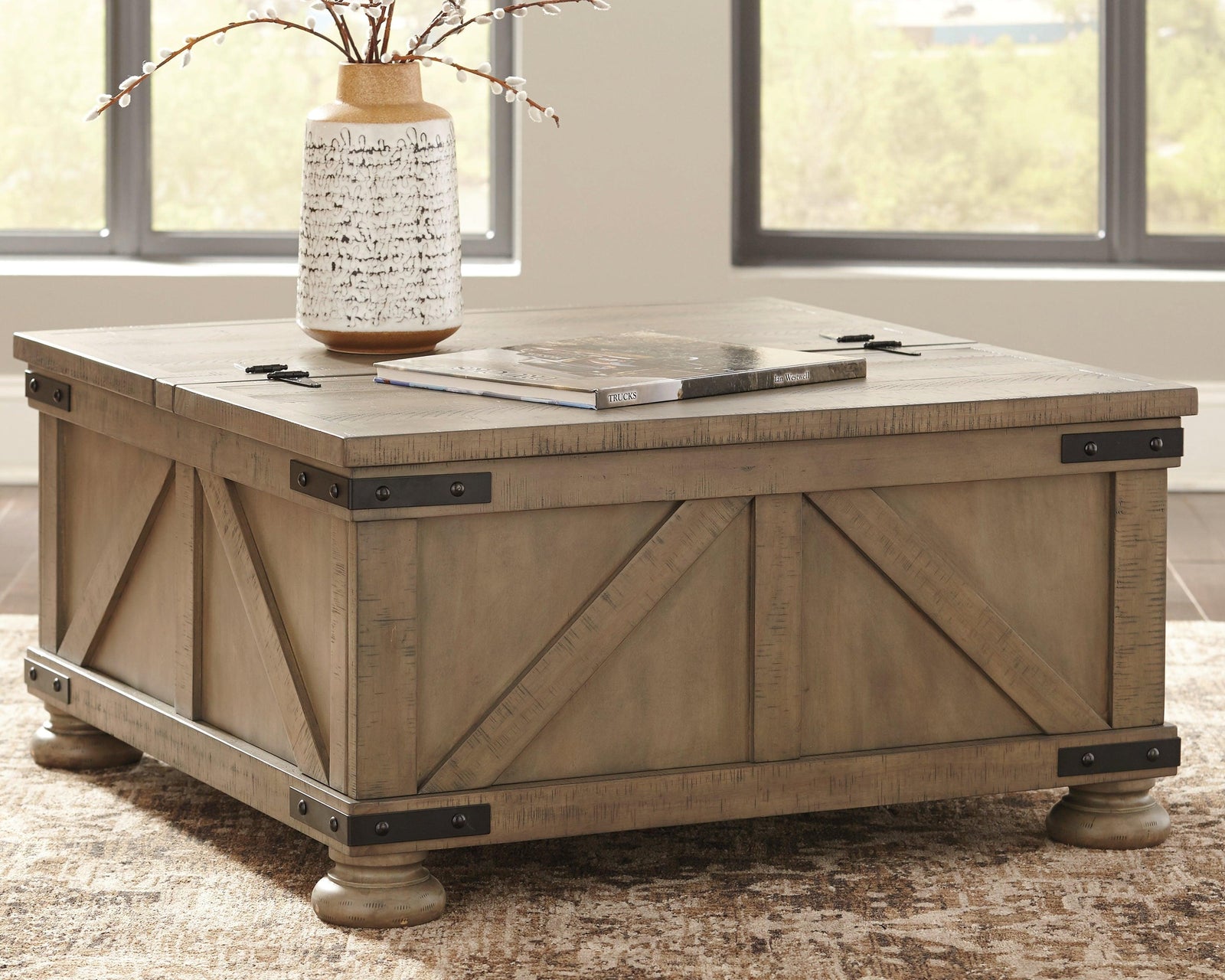 Aldwin Gray Coffee Table With 2 End Tables - Ella Furniture